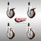 Service Caster 5 Inch 316SS Maroon Poly Swivel 1-1/4 Inch Stem Caster Lock Brake SCC, 2PK SS316TTLEX20S514-PPUB-MRN-2-S-2-114 - alternate 4